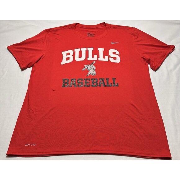 Indiana Bulls Baseball Nike Short Sleeve Dri Fit Shirt Men’s Size XL Red *READ - Picture 1 of 10